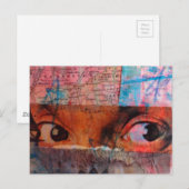 The Eyes junk journal Collage ポストカード (正面/裏面)