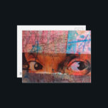 The Eyes junk journal Collage ポストカード<br><div class="desc">A mixed media collage made and photographed by Angelandspot in the year 2026 with vintage images from magazines and textbooks</div>