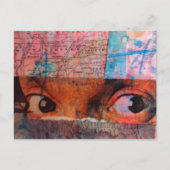 The Eyes junk journal Collage ポストカード (正面)