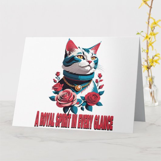 The Eyes of a Noble Feline カード (黄色い花)