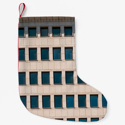 The facade of the modern building with rectangular スモールクリスマスストッキング (正面)