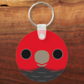 The face of a male Gang-gang cockatoo キーホルダー (裏面)