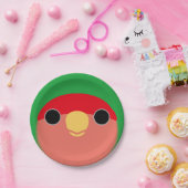 The face of a normal peach-faced lovebird ペーパープレート (パーティー)