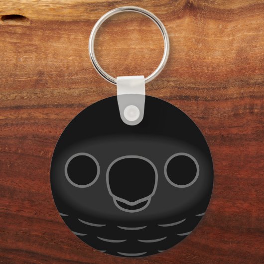 The face of a Pesquet's parrot キーホルダー (裏面)