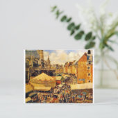 The Fair in Dieppe, Sunny Morning by Camille Pissa ポストカード (スタンド正面)