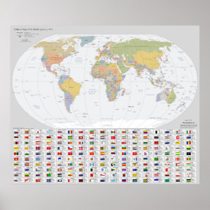 The Fair Shores World Map 2023ポスター ポスター