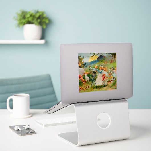 “The Fairy Dance” by ES Hardy シール (デスク上のノートパソコン)