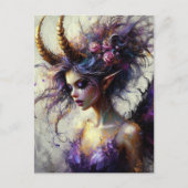 The Fairy in Purple with Horns on Her Head ポストカード (正面)