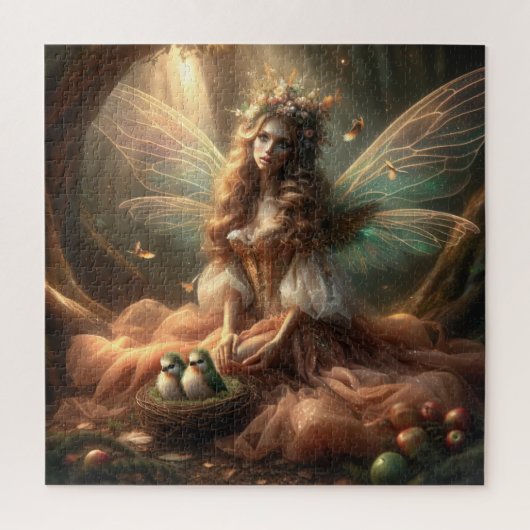 The Fairy Queen in the Forest Enchanted Woodland ジグソーパズル (縦)