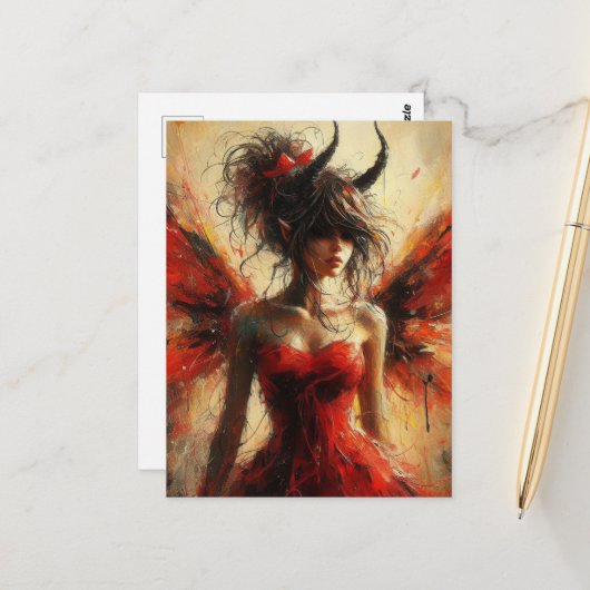 The Fairy with Horns on Her Head ポストカード (正面/裏面インサイチュ)