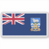 The Falkland Islands flag, Overseas Territory シール (正面)