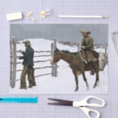 ”The Fall of the Cowboy” by Frederic Remington 薄葉紙 (クラフト)