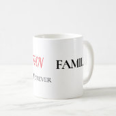 The Family Forever Personalized Mug コーヒーマグカップ (正面右)