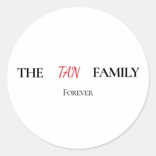 The Family Forever Personalized Round Sticker ラウンドシール (正面)
