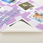 The Family Menagerie – Custom 5-Pet Photo Design シェルパブランケット (3/4)