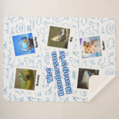 The Family Menagerie – Mixed Pet Custom Photo D シェルパブランケット (正面(横))