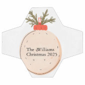 The Family Name Christmas 2025 Elegant Script  サッカーボール (フラット)