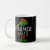 The Farmer Elf Group Matching Family Christmas Far コーヒーマグカップ (左)