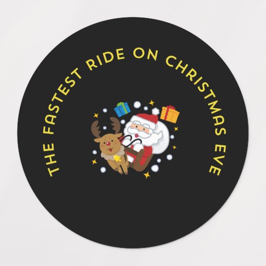 the fastest ride on the christmas eve ラベル (デザイン1)