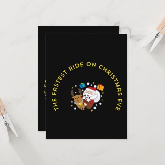 the fastest rie on the christmas eve カード (正面/裏面インサイチュ)