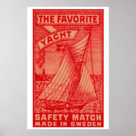The Favourite Yacht - Matchbox Print - Sweden Wall ポスター