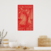 The Favourite Yacht - Matchbox Print - Sweden Wall ポスター (キッチン)
