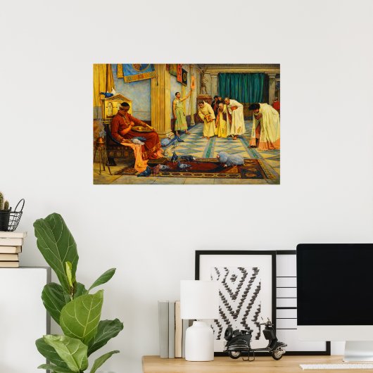 The favourites of Emperor Honorius by Waterhouse ポスター (ホームオフィス)