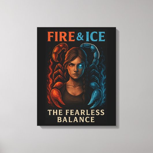 The Fearless Balance — Red and Blue Power Poster キャンバスプリント (正面)