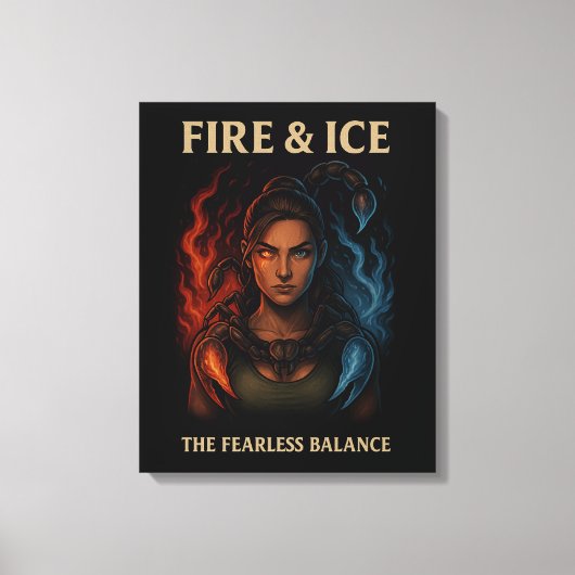 The Fearless Balance Warrior Woman キャンバスプリント (正面)