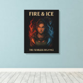 The Fearless Balance Warrior Woman キャンバスプリント (インサイチュ (ウッドフロア))