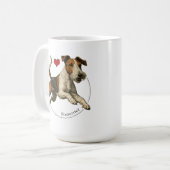 The Fearless Earth-Dog: Classic Fox Terrier コーヒーマグカップ (正面左)