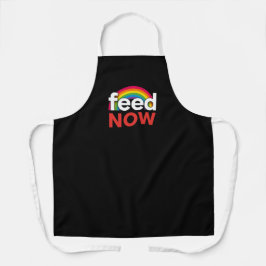 「The Feed Now」エプロン - 料理＆BBQのユーモアギフト エプロン