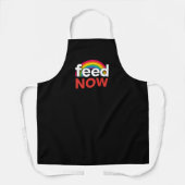The Feed Now” Apron – Funny Cooking & BBQ Gift エプロン (正面)