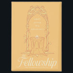 The Fellowship - Small Group, Big Adventure マグネット<br><div class="desc">Honor the legendary journey of The Fellowship of the Ring™ with this beautifully illustrated Lord of the Rings™ design. Featuring an elegant Elven-style archway framing The One Ring™ resting upon a stone pedestal, the artwork symbolizes unity, courage, and the power of friendship. The phrase “small group, big adventure” captures the...</div>