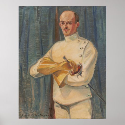 The Fencer - Kulhanek Self portrait (1937) ポスター (正面)