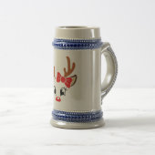 The Festive Fraulein Reindeer Stein ビールジョッキ (正面右)