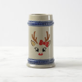 The Festive Fraulein Reindeer Stein ビールジョッキ (中央)