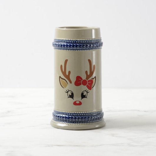 The Festive Fraulein Reindeer Stein ビールジョッキ (中央)