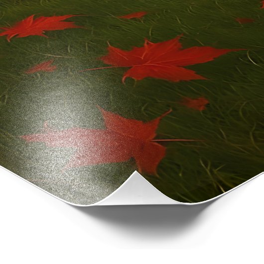 The Fiery Autumn Summit: Red Silence over the Drea フォトプリント (角)