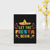 The Fiesta Begin おもしろい Cinco De Mayo Mexican V カード (黄色い花)