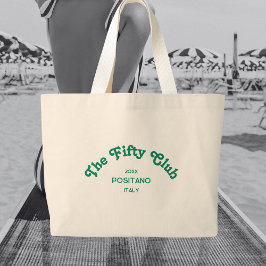 The Fifty Club レトログリーン オーダーメイドクラウン ラージトートバッグ