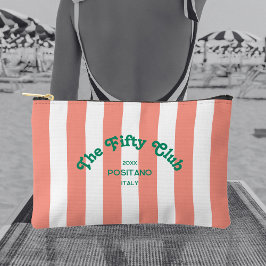 The Fifty Club Pink Cabana Stripe 50th Birthday  アクセサリーポーチ