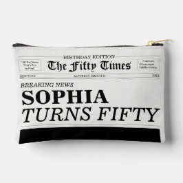 The Fifty Times Newspaper 50歳の誕生日パーティー アクセサリーポーチ