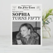 The Fifty Times Newspaper 50th Birthday Party 招待状 (スタンド正面)