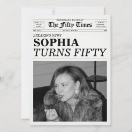 The Fifty Times Newspaper 50th Birthday Party 招待状