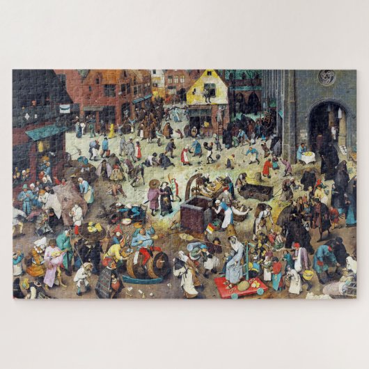 The Fight Between Carnival and Lent, Bruegel ジグソーパズル (横)