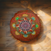 The Filter Floral Red Manipur ラウンドクッション