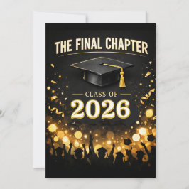 The Final Chapter Elegant Graduation Party Custom 招待状