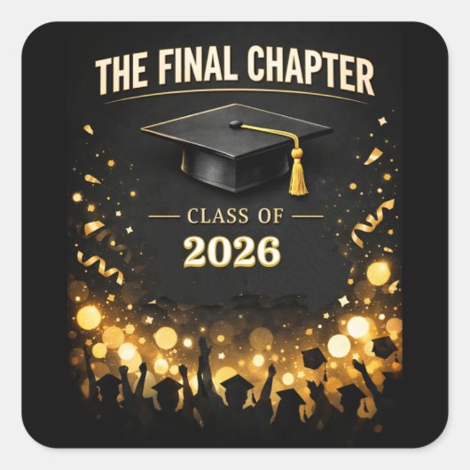 The Final Chapter Graduation 2026 Custom Sticker  スクエアシール (正面)