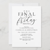 “The Final Friday Before” ロマンチックなリハーサルディナー 招待状 (正面)